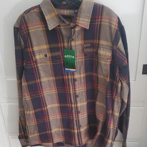 Orvis Men's Multicolor Plaid Button Down Flannel Shirt